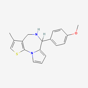 5,6-Dihydro-6-(4-methoxyphenyl)-3-methyl-4H-pyrrolo(1,2-a)thieno(3,2-f)(1,4)diazepine