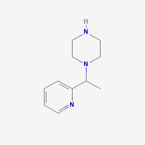 B1275822 1-[1-(Pyridin-2-yl)ethyl]piperazine CAS No. 34581-20-9