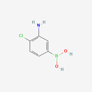 molecular formula C6H7BClNO2 B1275839 3-氨基-4-氯苯硼酸 CAS No. 850689-36-0