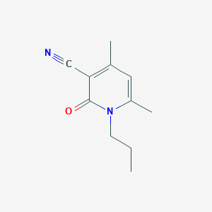 molecular formula C11H14N2O B1275847 4,6-Dimethyl-2-oxo-1-propyl-1,2-dihydropyridine-3-carbonitrile CAS No. 94341-89-6