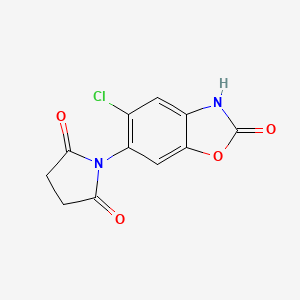 2,5-Pyrrolidinedione, 1-(5-chloro-2,3-dihydro-2-oxo-6-benzoxazolyl)-