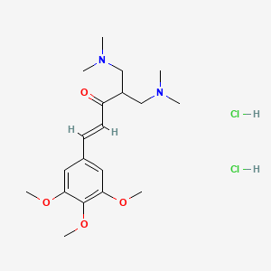 1-Penten-3-one, 5-(dimethylamino)-4-((dimethylamino)methyl)-1-(3,4,5-trimethoxyphenyl)-, dihydrochloride, (E)-