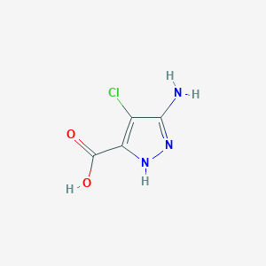 molecular formula C4H4ClN3O2 B1275856 3-氨基-4-氯-1H-吡唑-5-羧酸 CAS No. 351990-69-7