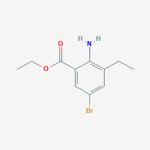 molecular formula C11H14BrNO2 B1275859 2-氨基-5-溴-3-乙基苯甲酸乙酯 CAS No. 34921-62-5