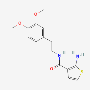 molecular formula C15H18N2O3S B1275865 2-amino-N-[2-(3,4-dimethoxyphenyl)ethyl]thiophene-3-carboxamide CAS No. 590360-06-8