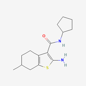 B1275871 2-amino-N-cyclopentyl-6-methyl-4,5,6,7-tetrahydro-1-benzothiophene-3-carboxamide CAS No. 590376-42-4