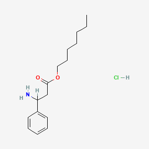 beta-Alanine, 3-phenyl-, heptyl ester, hydrochloride, DL-