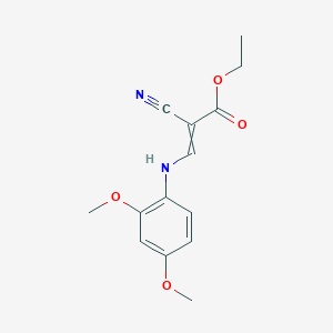 molecular formula C14H16N2O4 B1275877 Ethyl 2-cyano-3-(2,4-dimethoxyanilino)prop-2-enoate 