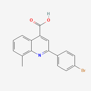 molecular formula C17H12BrNO2 B1275883 2-(4-溴苯基)-8-甲基喹啉-4-羧酸 CAS No. 107027-44-1