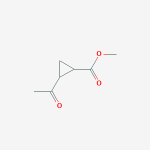 molecular formula C7H10O3 B127589 2-乙酰环丙烷-1-羧酸甲酯 CAS No. 143955-12-8