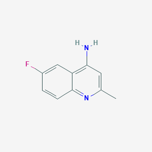 molecular formula C10H9FN2 B1275901 4-Amino-6-fluoro-2-methylquinoline CAS No. 288151-49-5