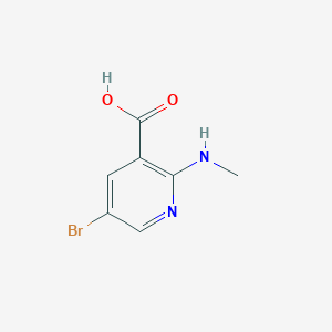 molecular formula C7H7BrN2O2 B1275902 5-溴-2-甲基氨基烟酸 CAS No. 610279-81-7
