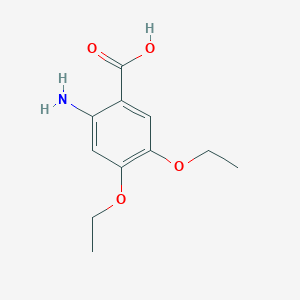 molecular formula C11H15NO4 B1275911 2-Amino-4,5-diethoxybenzoic acid CAS No. 20197-72-2