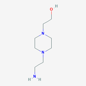 molecular formula C8H19N3O B1275916 2-[4-(2-Aminoethyl)piperazin-1-yl]ethanol CAS No. 20542-08-9