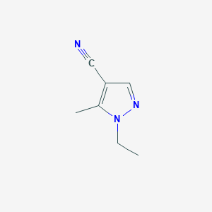 molecular formula C7H9N3 B1275946 1-ethyl-5-methyl-1H-pyrazole-4-carbonitrile CAS No. 1005558-05-3