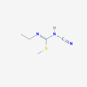molecular formula C5H9N3S B1275971 1-Ethyl-2-methyl-3-cyanoisothiourea CAS No. 5848-25-9