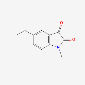 molecular formula C11H11NO2 B1275996 5-ethyl-1-methyl-2,3-dihydro-1H-indole-2,3-dione 