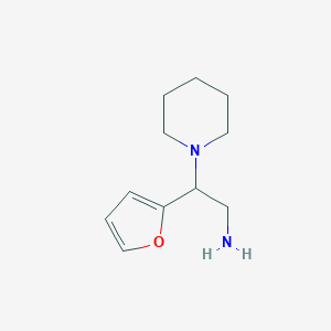 molecular formula C11H18N2O B012760 2-(呋喃-2-基)-2-(哌啶-1-基)乙胺-1 CAS No. 110358-80-0