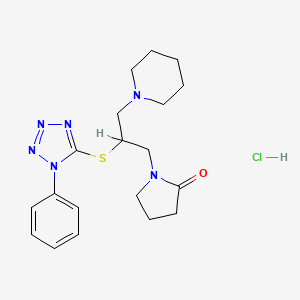 1-(2-((1-Phenyl-1H-tetrazol-5-yl)thio)-3-(1-piperidinyl)propyl)-2-pyrrolidinone hydrochloride