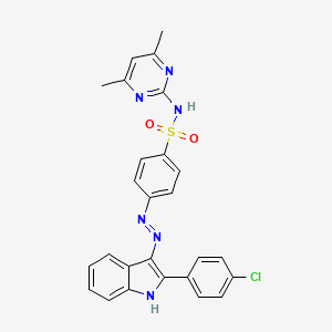 4-((2-(4-Chlorophenyl)-1H-indol-3-yl)azo)-N-(4,6-dimethyl-2-pyrimidinyl)benzenesulfonamide