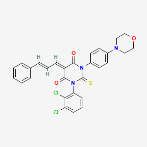 1-(2,3-Dichlorophenyl)-3-(4-morpholinophenyl)-5-(3-phenyl-2-propenylidene)thiobarbituric acid