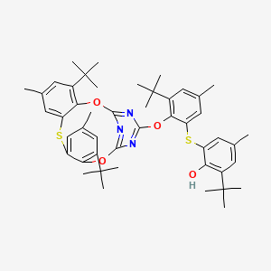 Phenol, 2-[[2-[[4,12-bis(1,1-dimethylethyl)-2,14-dimethyl-10,6-nitrilo-6H-dibenzo[h,k][1,7,10,3,5]dioxathiadiazacyclododecin-8-yl]oxy]-3-(1,1-dimethylethyl)-5-methylphenyl]thio]-6-(1,1-dimethylethyl)-4-methyl-