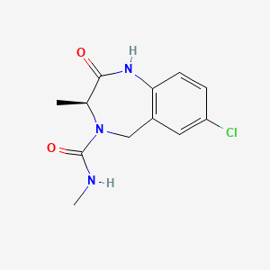 4H-1,4-Benzodiazepine-4-carboxamide, 7-chloro-1,2,3,5-tetrahydro-N,3-dimethyl-2-oxo-, (3S)-