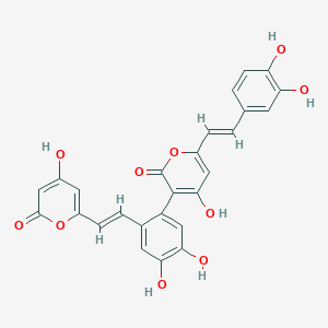 molecular formula C26H18O10 B12760158 3,14'-Bihispidinyl CAS No. 62682-06-8