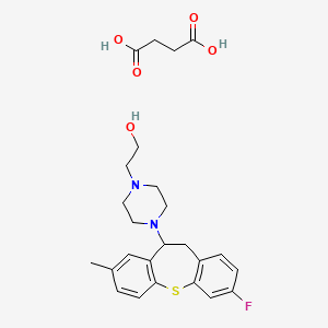 4-(10,11-Dihydro-3-fluoro-8-methyldibenzo(b,f)thiepin-10-yl)-1-piperazineethanol succinate