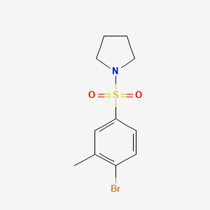 molecular formula C11H14BrNO2S B1276019 1-((4-Bromo-3-methylphenyl)sulfonyl)pyrrolidine CAS No. 852026-79-0
