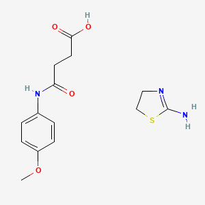 4,5-Dihydro-1,3-thiazol-2-amine;4-(4-methoxyanilino)-4-oxobutanoic acid