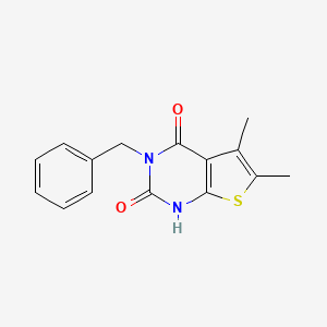 Thieno(2,3-d)pyrimidine-2,4(1H,3H)-dione, 5,6-dimethyl-3-(phenylmethyl)-