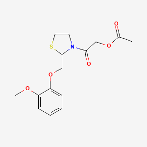 3-((Acetyloxy)acetyl)-2-((2-methoxyphenoxy)methyl)thiazolidine