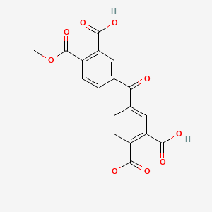 molecular formula C19H14O9 B12760303 ar,ar'-Dimethyl 4,4'-carbonyldiphthalate CAS No. 36928-64-0