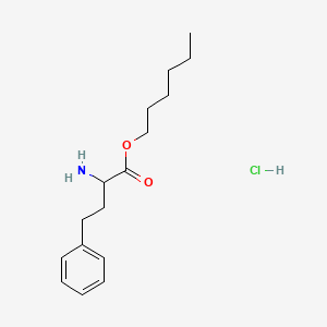 molecular formula C16H26ClNO2 B12760531 DL-2-Amino-4-phenylbutyric acid hexyl ester hydrochloride CAS No. 87253-05-2