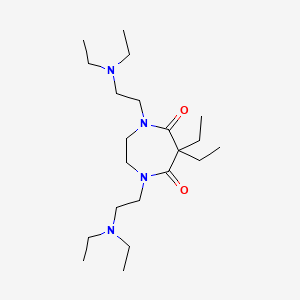 molecular formula C21H42N4O2 B12760659 1,4-Bis(2-(diethylamino)ethyl)-6,6-diethyl-2,3-dihydro-1H-1,4-diazepine-5,7(4H,6H)-dione CAS No. 95035-88-4