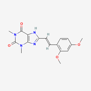 molecular formula C17H18N4O4 B12760664 (E)-8-(2,4-Dimethoxystyryl)theophylline CAS No. 155271-20-8