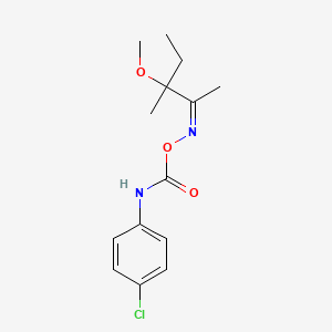 3-Methoxy-3-methyl-2-pentanone O-(((4-chlorophenyl)amino)carbonyl)oxime