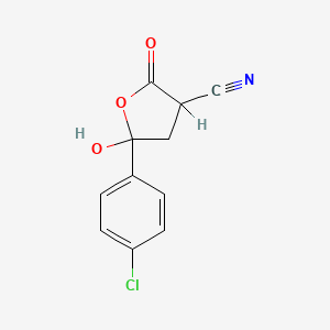 3-Cyano-5-(p-chlorophenyl)-5-hydroxytetrahydrofuran-2-one