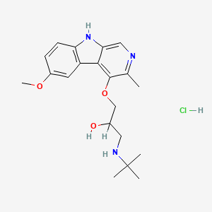 2-Propanol, 1-((1,1-dimethylethyl)amino)-3-((6-methoxy-3-methyl-9H-pyrido(3,4-b)indol-4-yl)oxy)-, hydrochloride