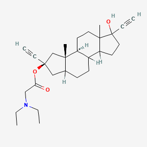 Glycine, N,N-diethyl-, (2beta,5alpha,17alpha)-2-ethynyl-17-hydroxy-A-norpregn-20-yn-2-yl ester