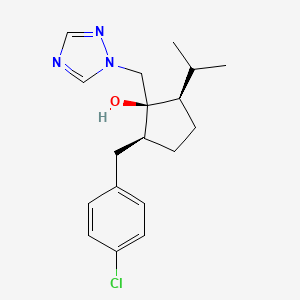 molecular formula C18H24ClN3O B12760803 Ipconazole, (1R,2S,5R)-rel- CAS No. 115850-69-6