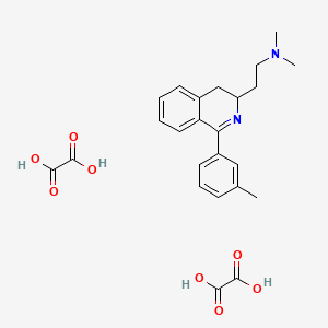 molecular formula C24H28N2O8 B12760883 N,N-dimethyl-2-[1-(3-methylphenyl)-3,4-dihydroisoquinolin-3-yl]ethanamine;oxalic acid CAS No. 83658-44-0