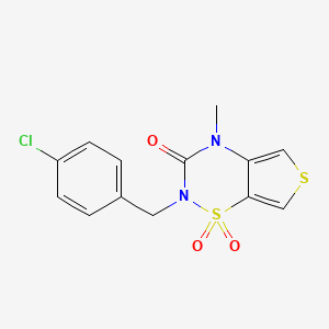 2H-Thieno(3,4-e)-1,2,4-thiadiazin-3(4H)-one, 2-((4-chlorophenyl)methyl)-4-methyl-, 1,1-dioxide