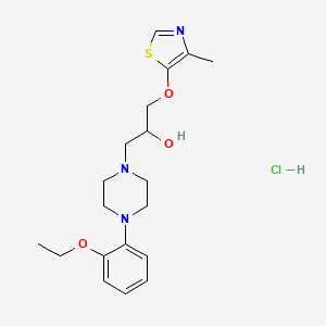 1-Piperazineethanol, 4-(2-ethoxyphenyl)-alpha-(((4-methyl-5-thiazolyl)oxy)methyl)-, monohydrochloride