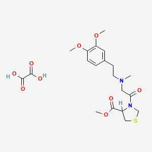 3-((N-Methylhomoveratrylamino)acetyl)-4-methoxycarbonylthiazolidine oxalate