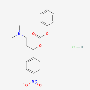 Carbonic acid, (alpha-(2-(dimethylamino)ethyl)-p-nitrobenzyl) phenyl ester, hydrochloride