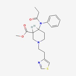 Methyl 4-((1-oxopropyl)phenylamino)-1-(2-(4-thiazolyl)ethyl)-3-piperidinecarboxylate