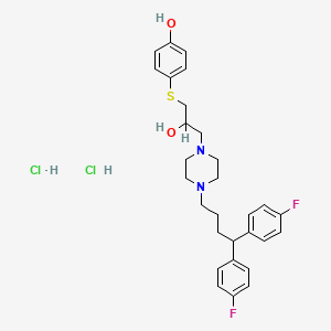 1-(4,4-Bis(4-fluorophenyl)butyl)-4-(2-hydroxy-3-(4-hydroxyphenylthio)propyl)piperazine 2HCl