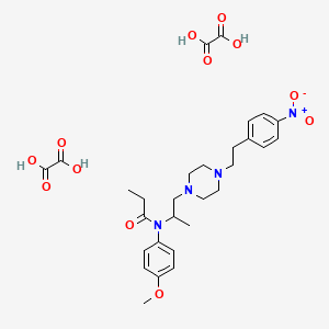 1-(2-Methyl-2-(N-propionyl-p-methoxyphenylamino)ethyl)-4-(p-nitrophenethyl)piperazine oxalate